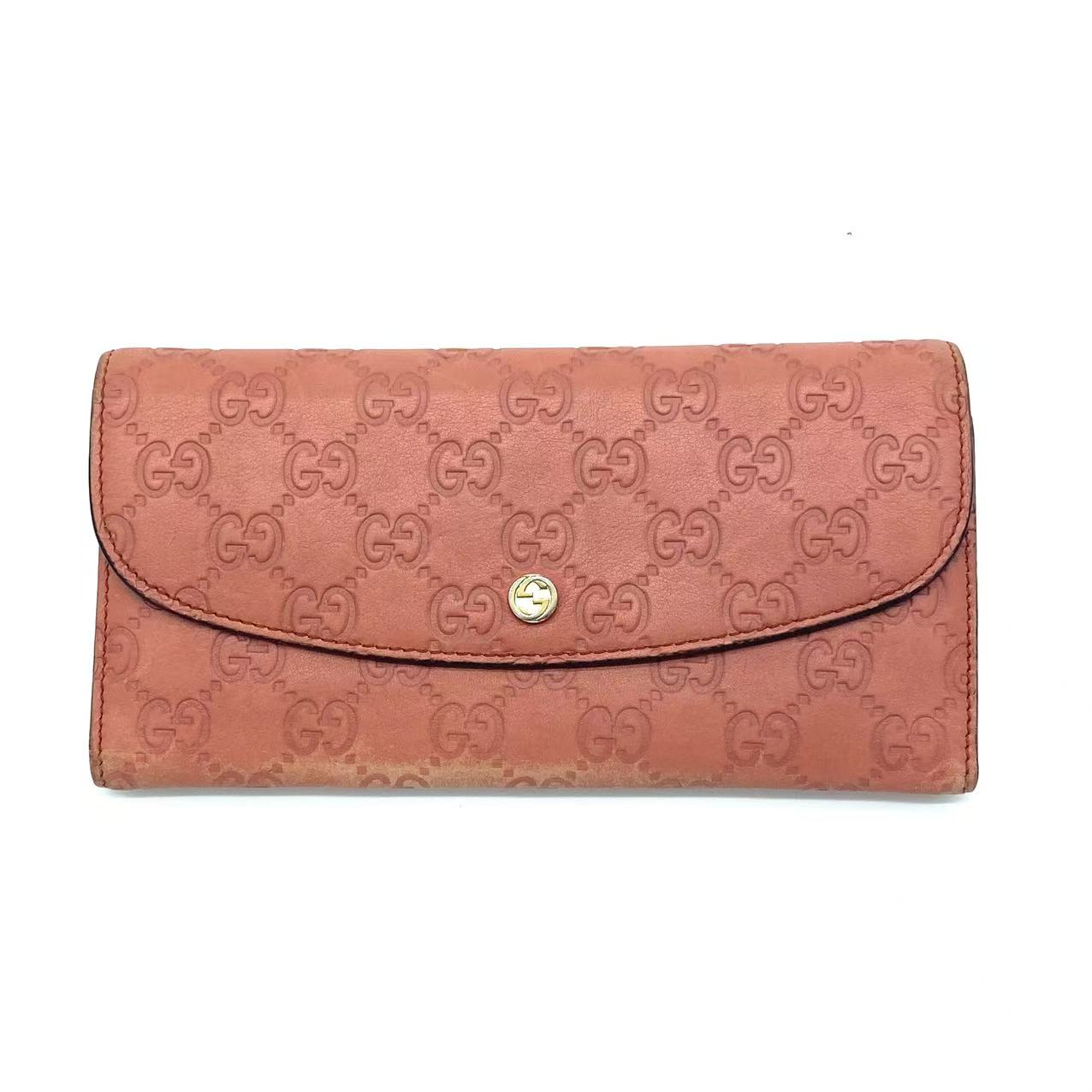 Guccissima Leather Wallet Trifold Long Card Purse