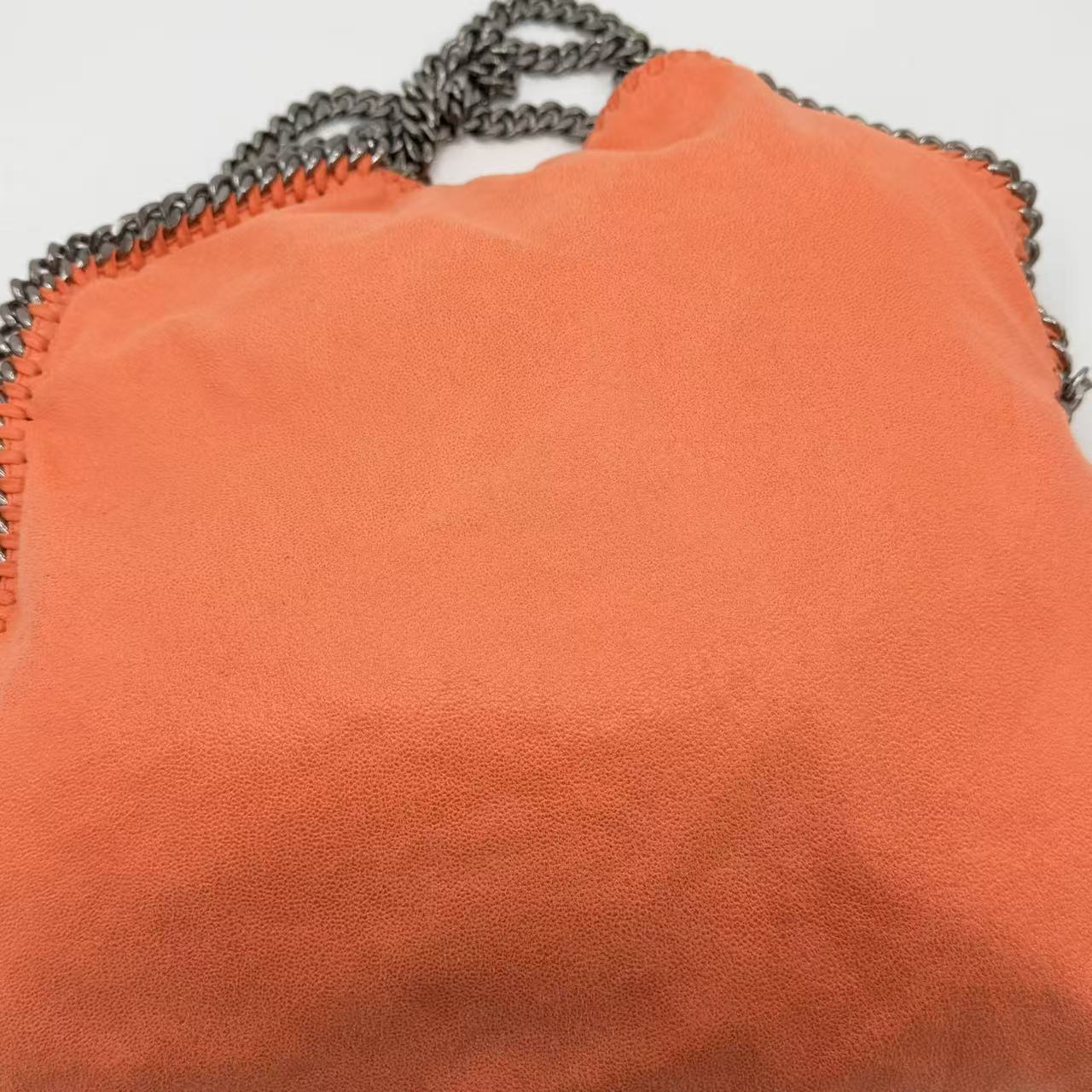 Shaggy Deer Mini Falabella Fold Over Tote Orange