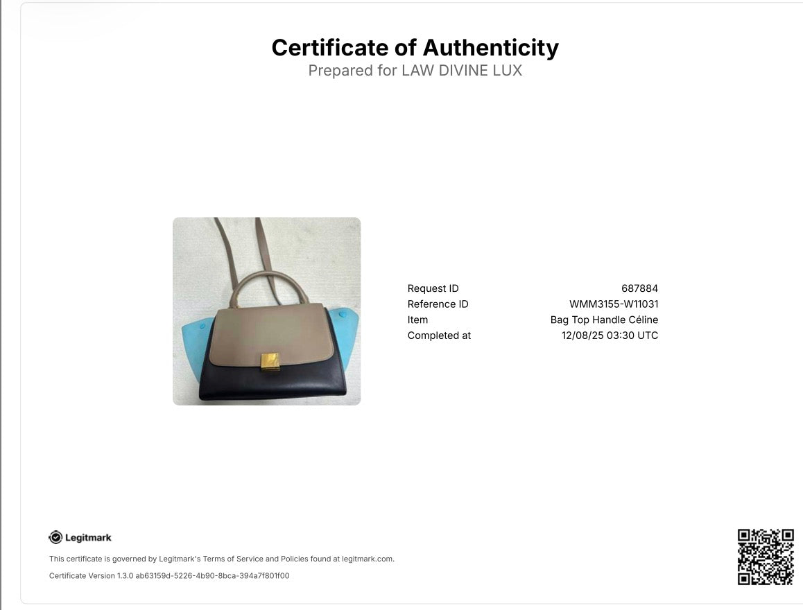 Celine Trapèze leather handbag