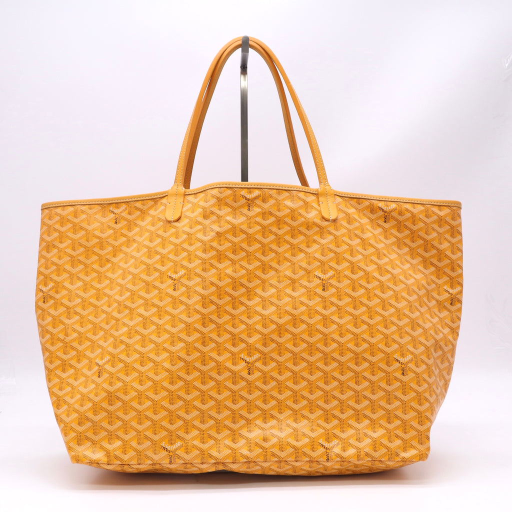 Goyard Yellow Chevron Print Coated Canvas St. Louis GM Bag Twins B24011