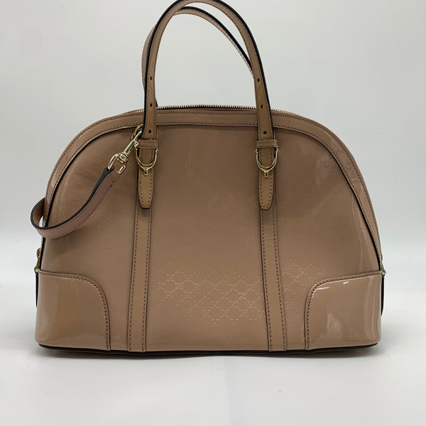 Gucci Beige Microguccissima Patent Leather Nice Satchel