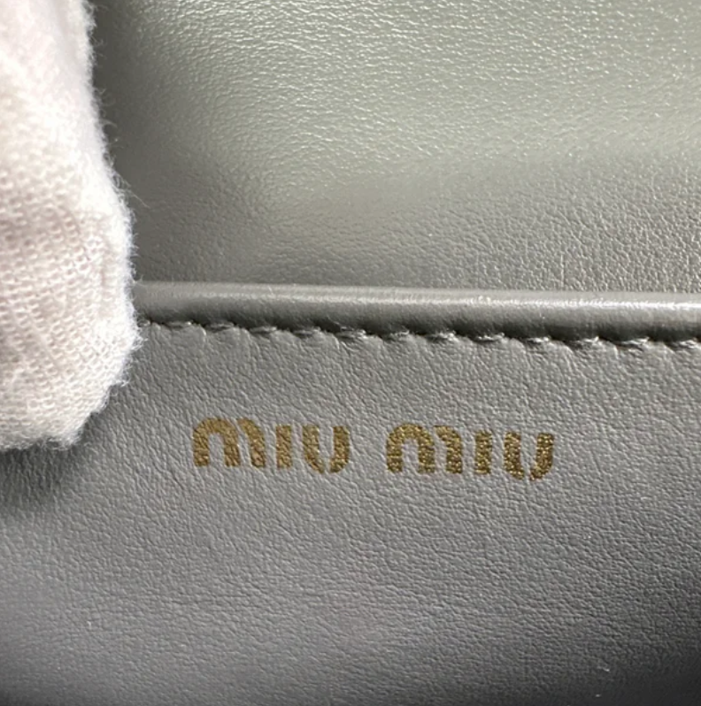 Grey Embossed Leather Shoulder Bag B23964