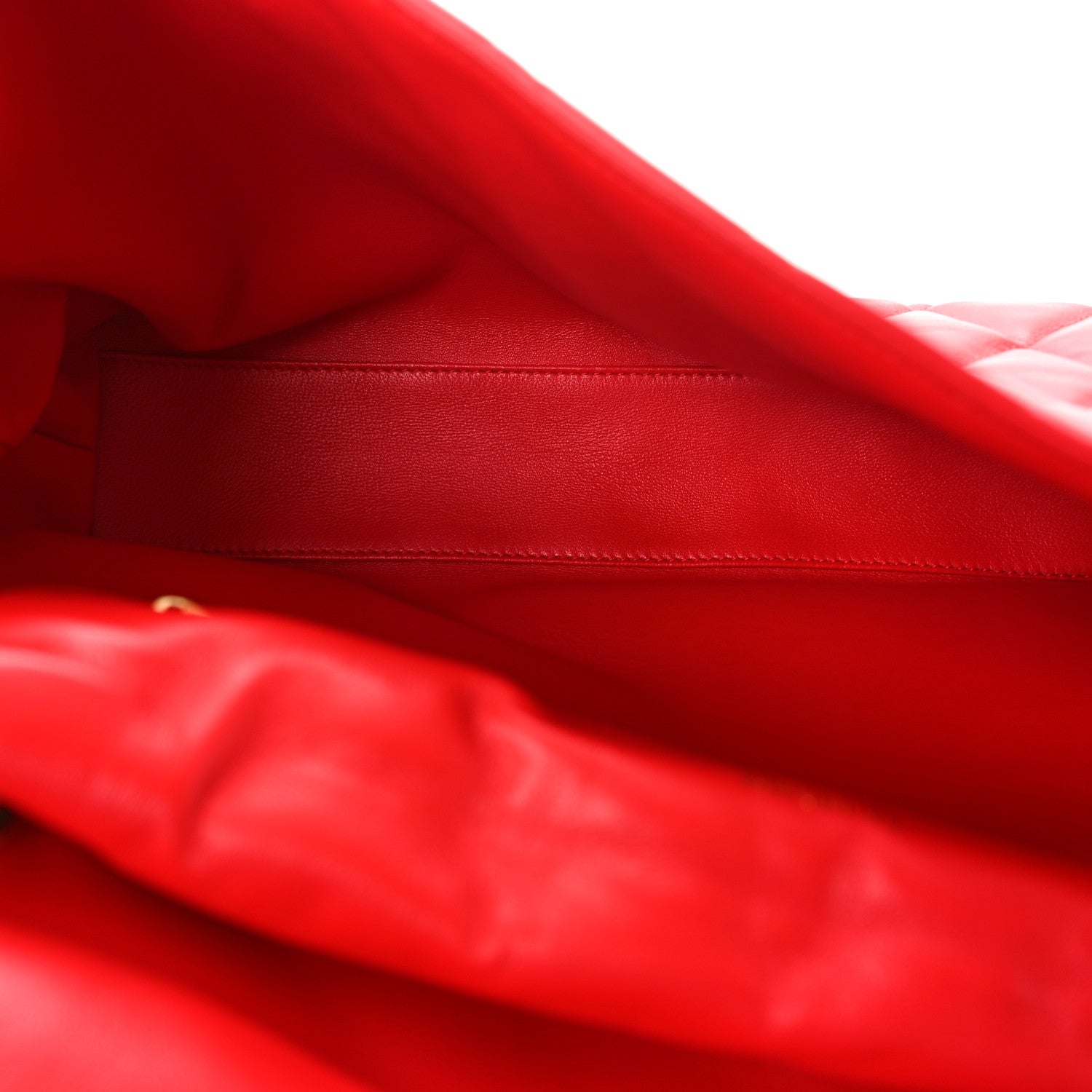 Nappa Calfskin Quilted Large Touch B Shoulder Bag Bright Red twins