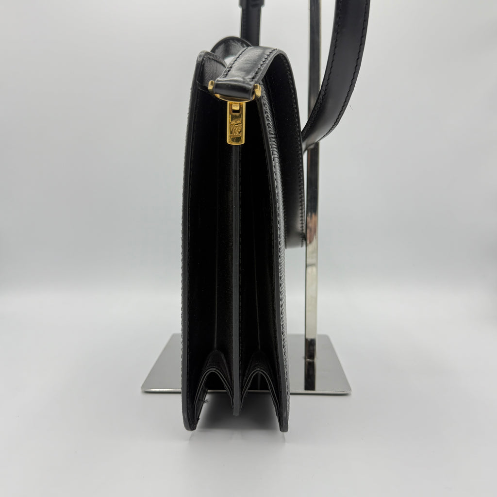 Epi Capuchin Shoulder Bag Black Vintage