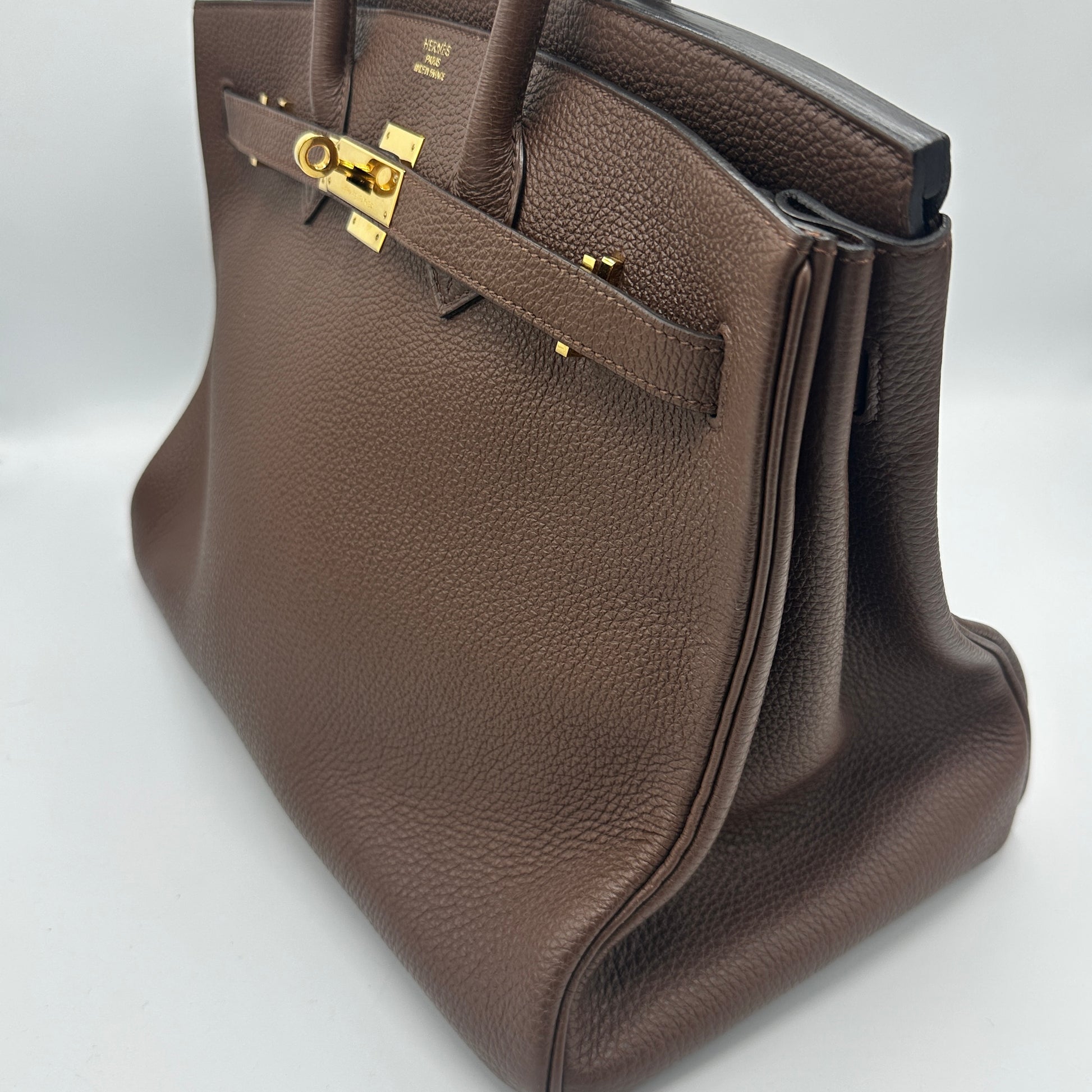 Birkin 35 En Cuero Togo Marrón Castaño