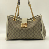 Gucci Padlock Chain Tote GG Coated Canvas Medium