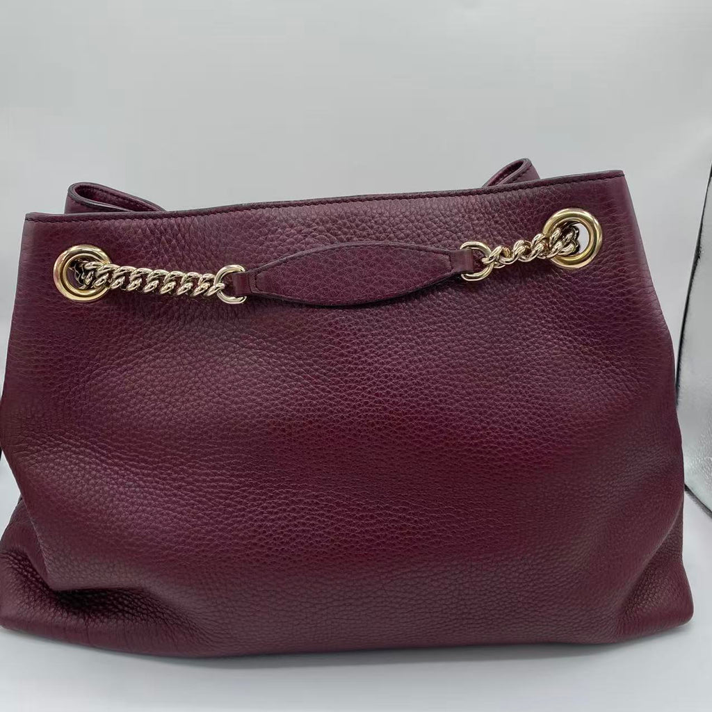 Soho Burgundy Chain Tote
