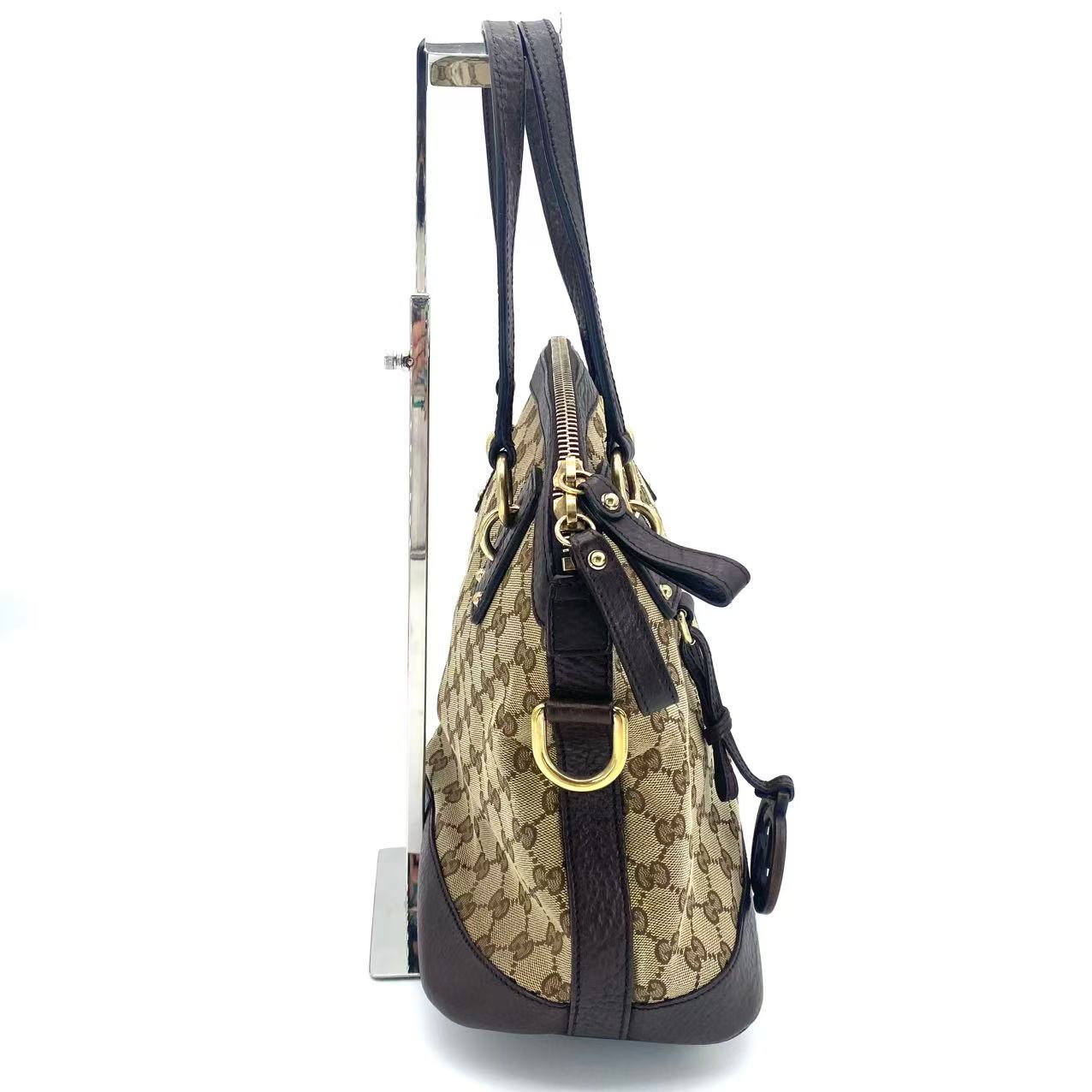Monogram Medium Top Handle Bag Brown