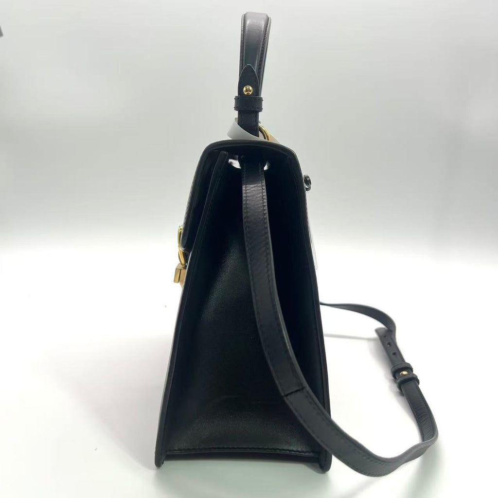 Sylvie Top Handle Bag Leather Medium twins