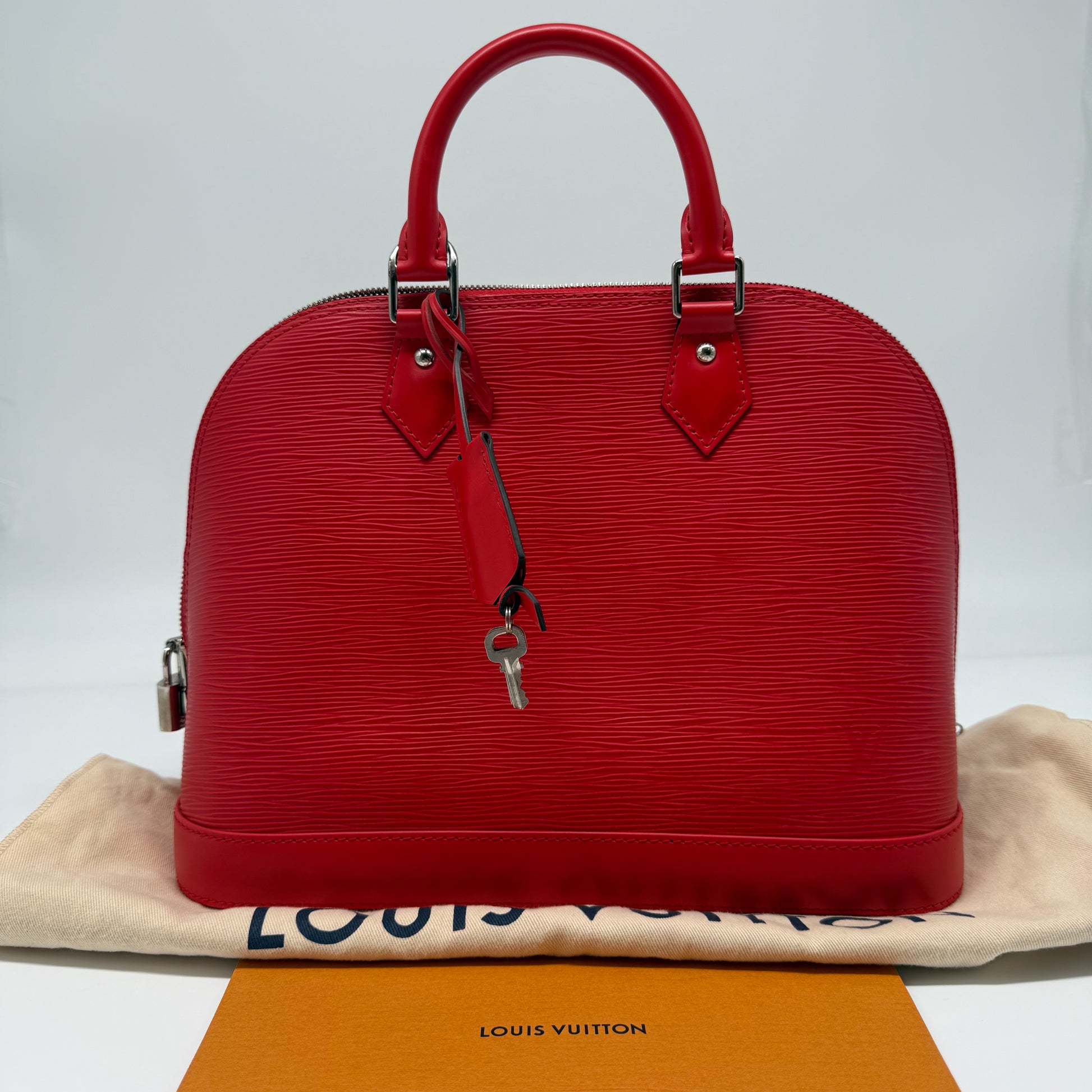 Alma Handbag Epi Leather MM Twins