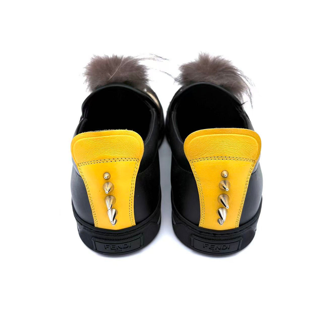 Monster Bug Eyes Black Yellow Eyes Sneakers Slip-On