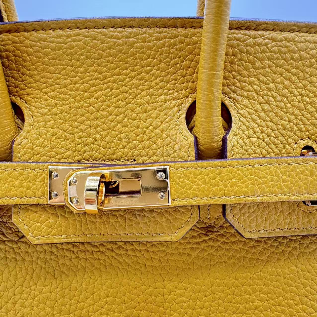 Birkin Handbag Jaune Ambre Togo with Gold Hardware 25