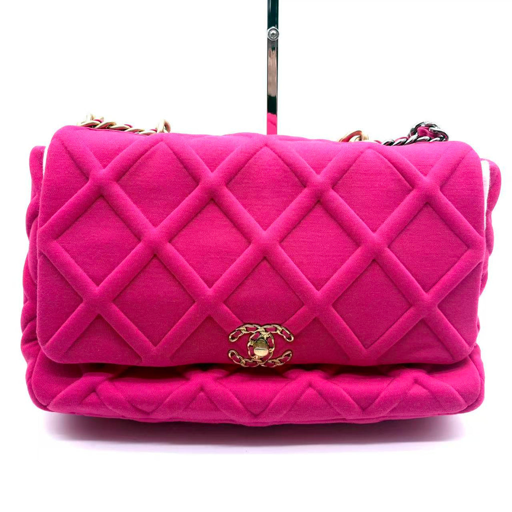 19 Flap Bag Quilted Jersey Maxi