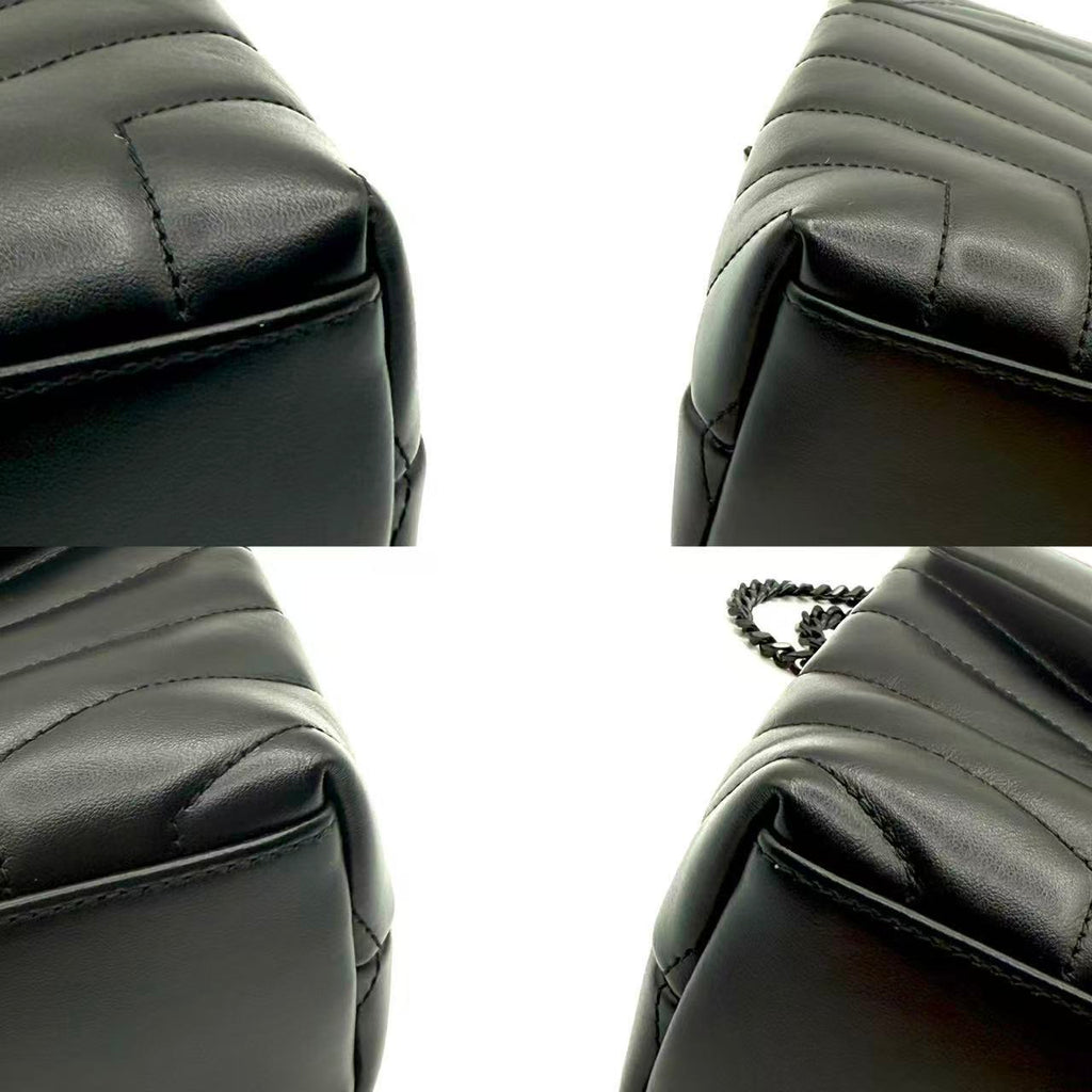 Loulou Shoulder Bag Matelasse Chevron Leather