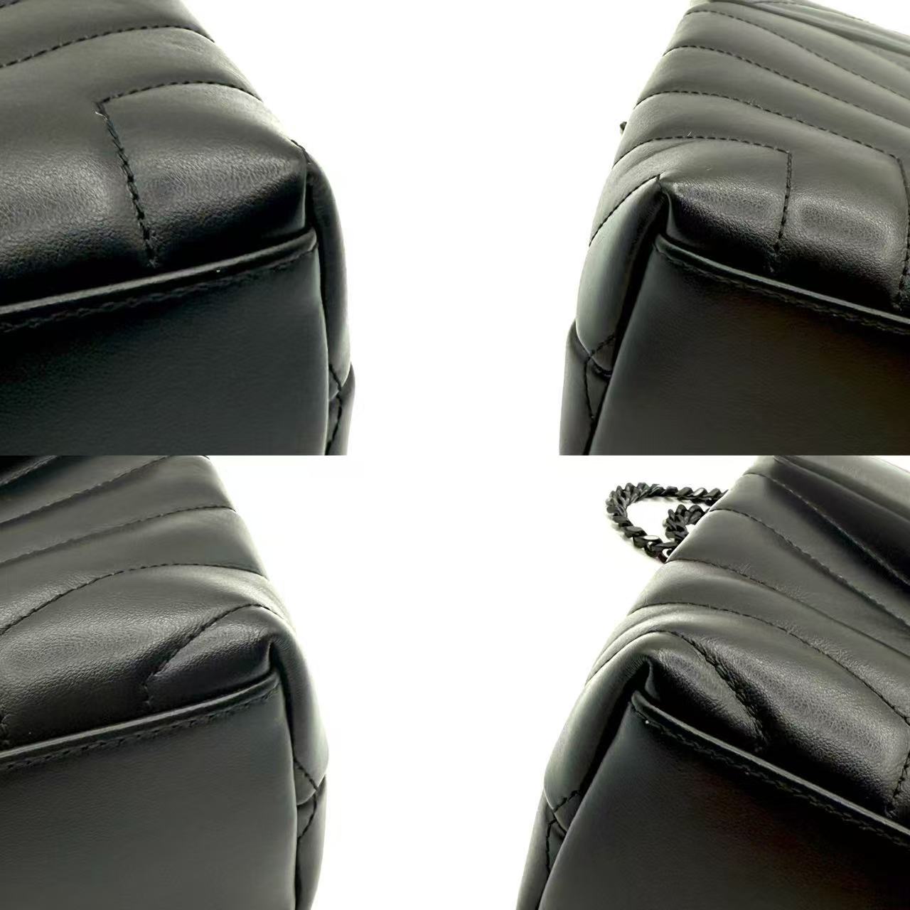 Loulou Shoulder Bag Matelasse Chevron Leather