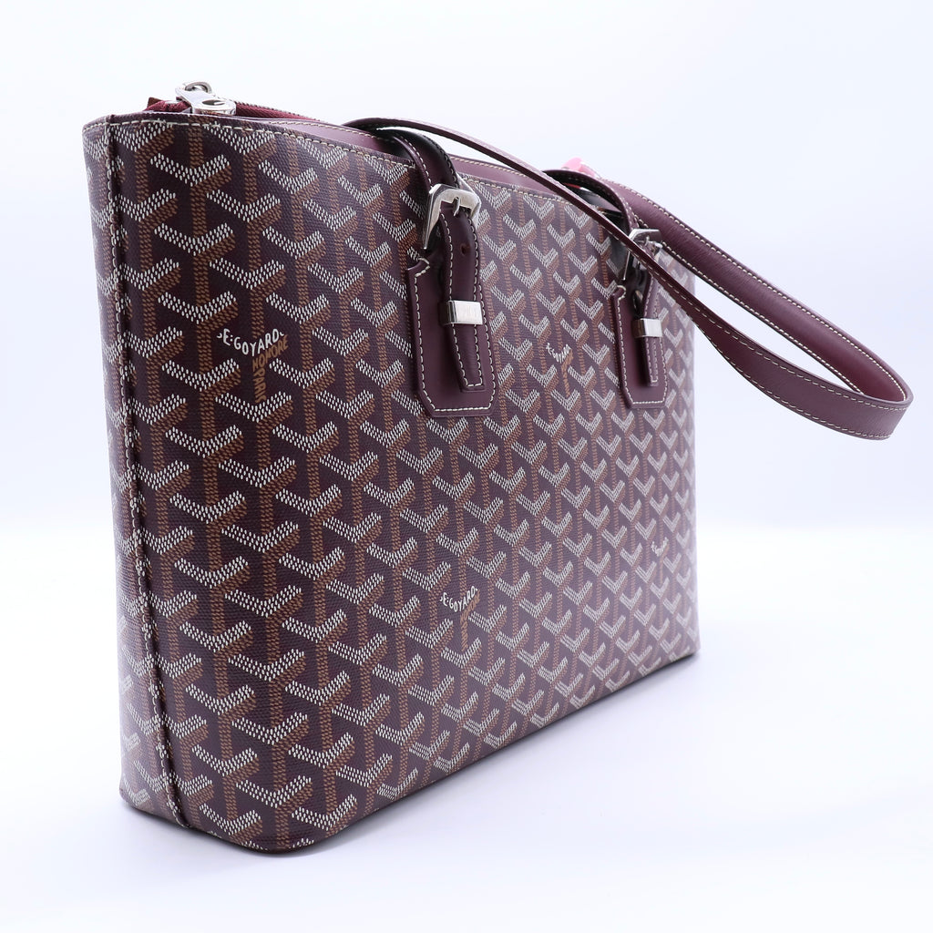 Goyardine Okinawa PM Handbag Tote Burgundy  Twins LDJ4219