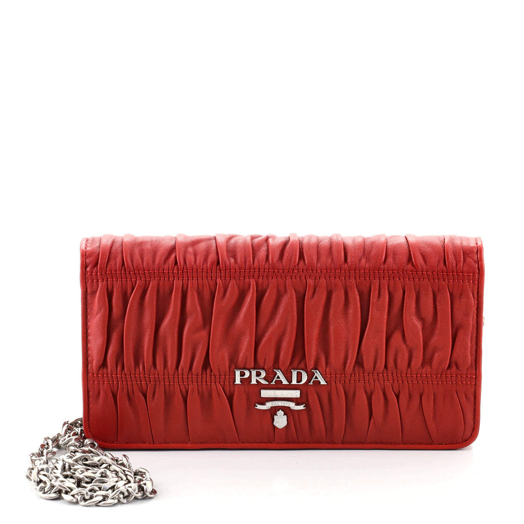 Chain Wallet Crossbody Nappa Gaufre Twins