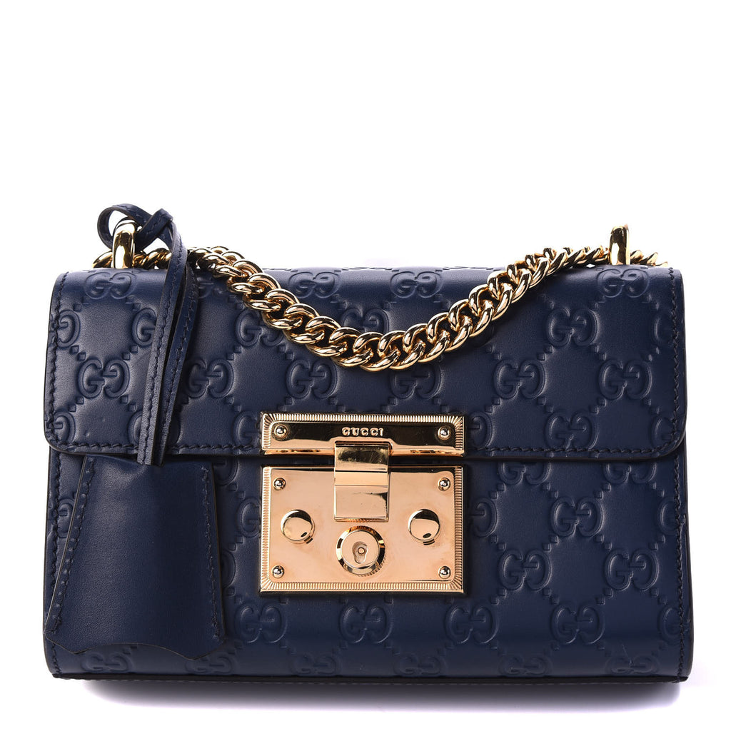 Padlock Shoulder Bag Guccissima Leather Small Twins