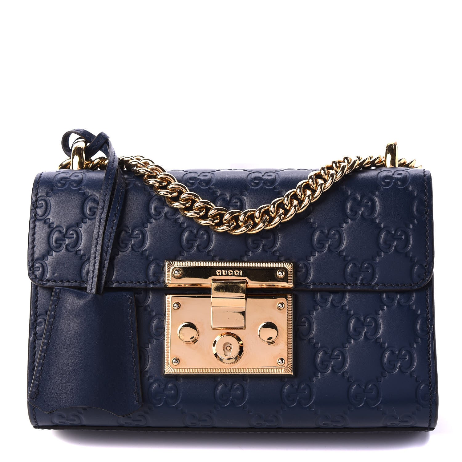 Padlock Shoulder Bag Guccissima Leather Small Twins