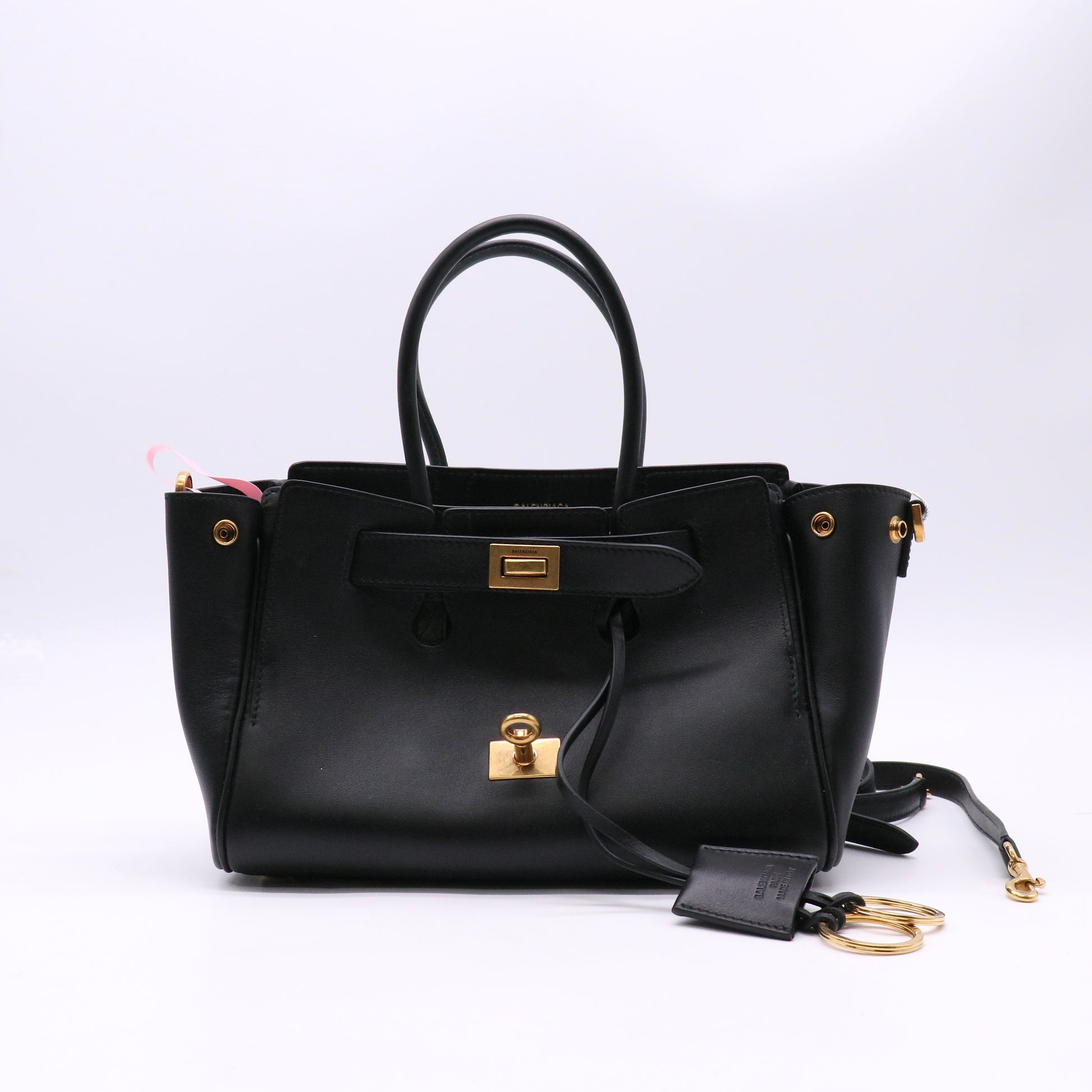 Balenciaga Smooth Calfskin Mini Bel Air Carry All Bag Twins LDJ5509