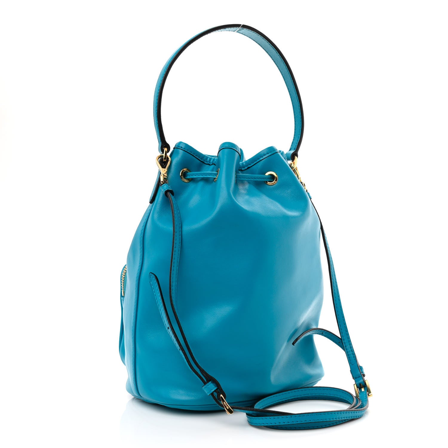 Light Calf Mini Bucket Crossbody Bag Voyage twins