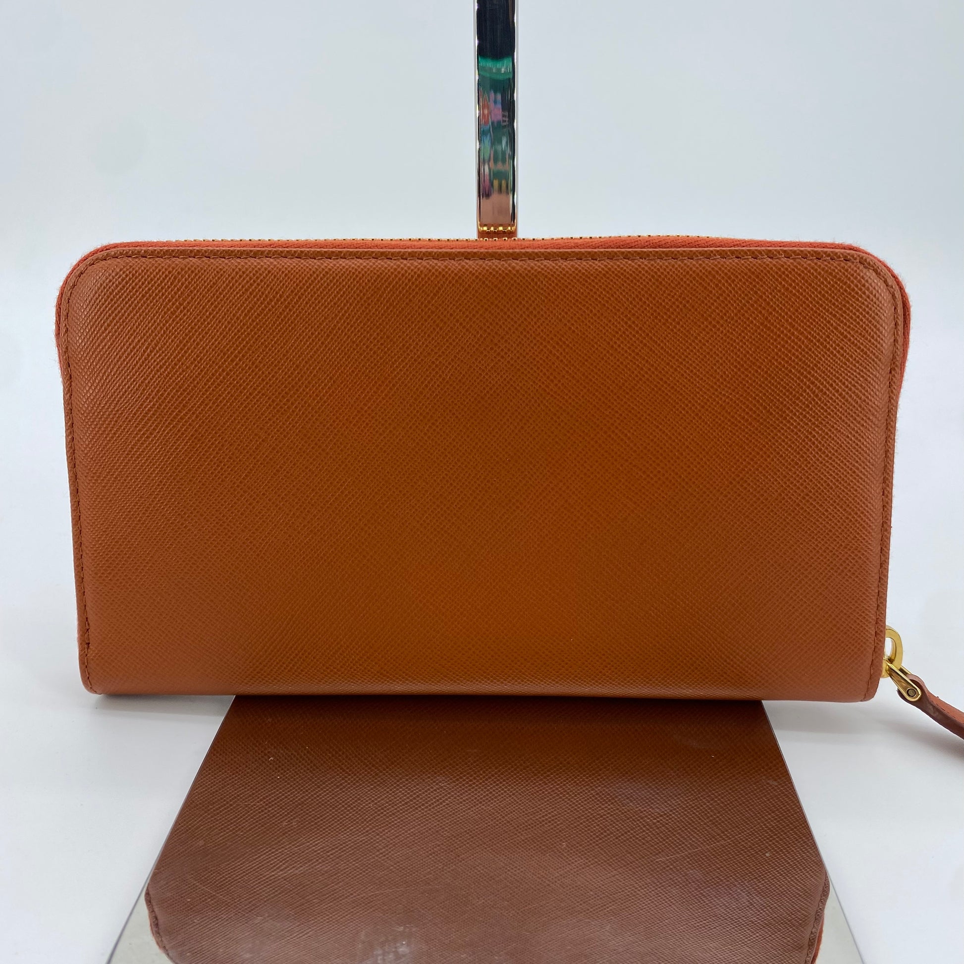 Zip Around Wallet Saffiano Leather Long