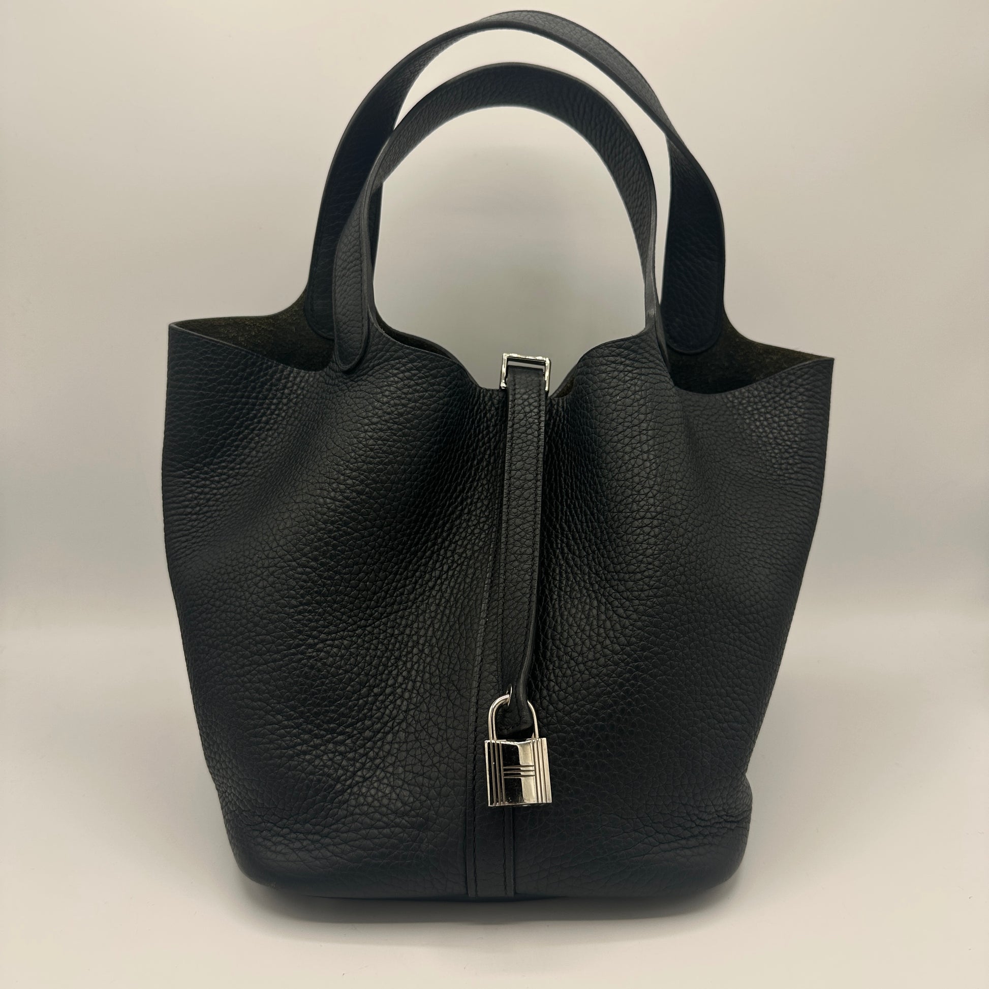 Picotin Lock Bag Clemence Dark Blue