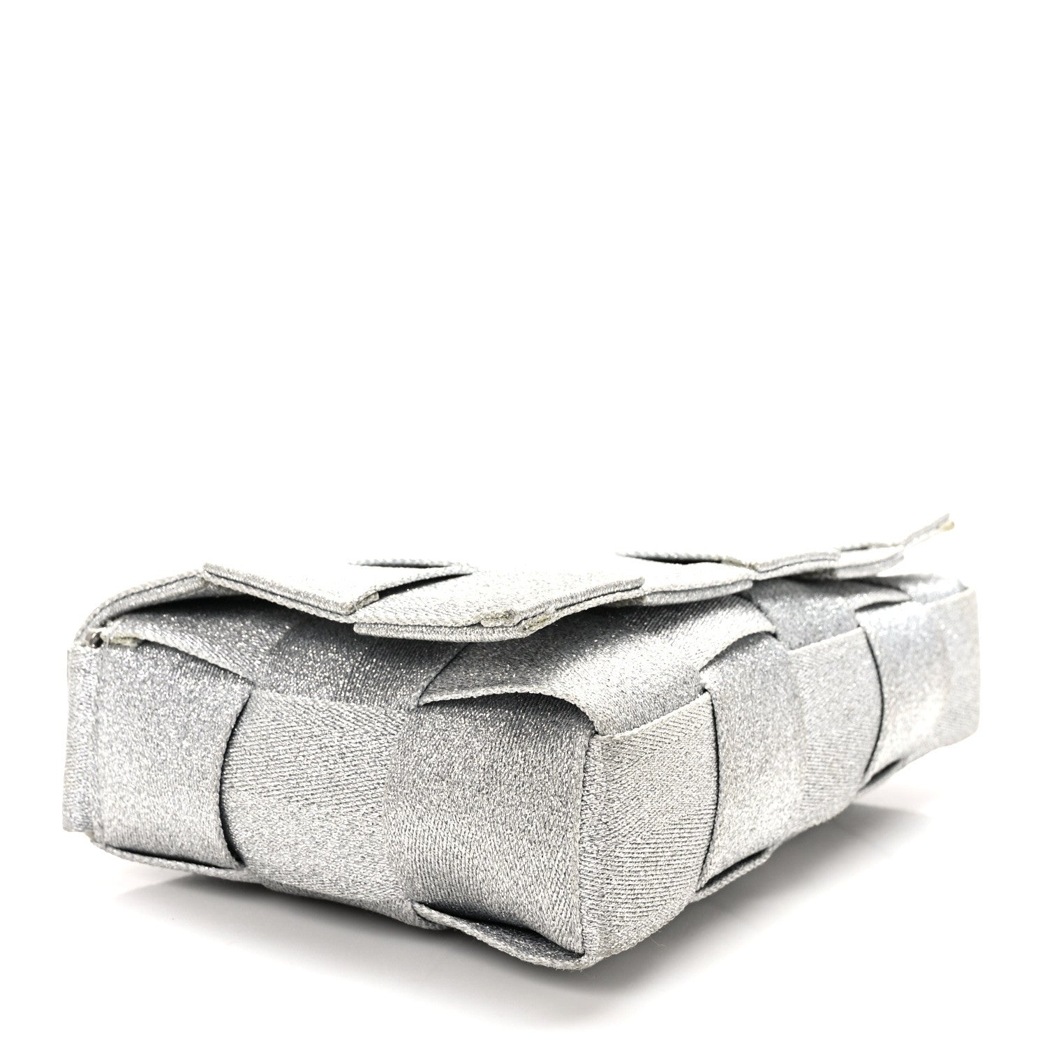 Webbing Maxi Intrecciato Cassette Bag Silver Twins