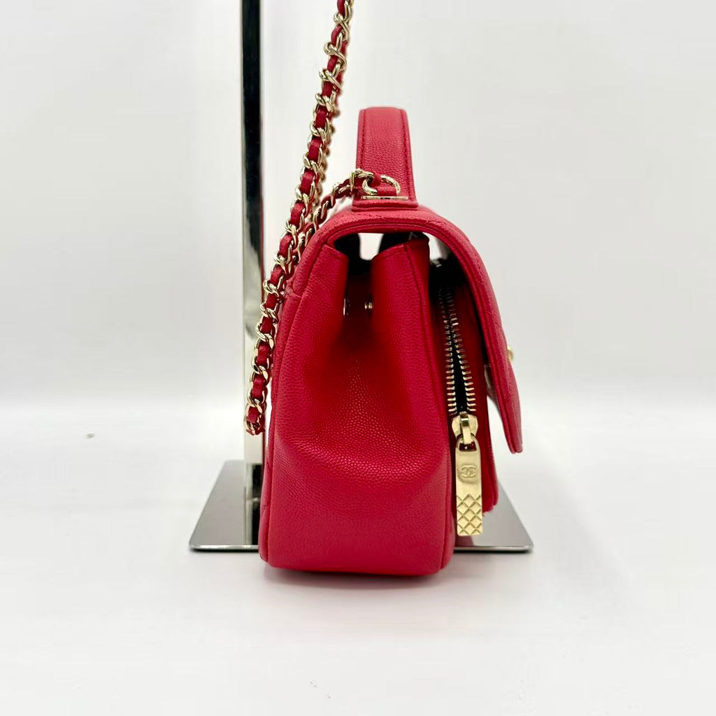 Business Affinity Flap Bag Quilted Caviar Small