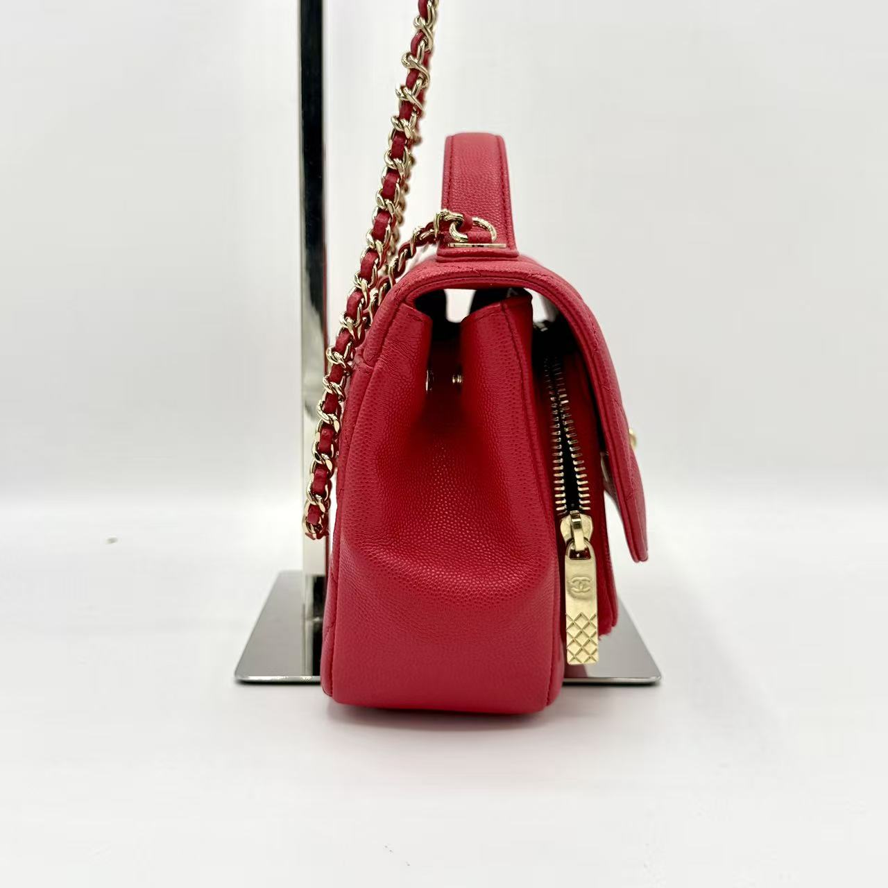 Business Affinity Flap Bag Quilted Caviar Small