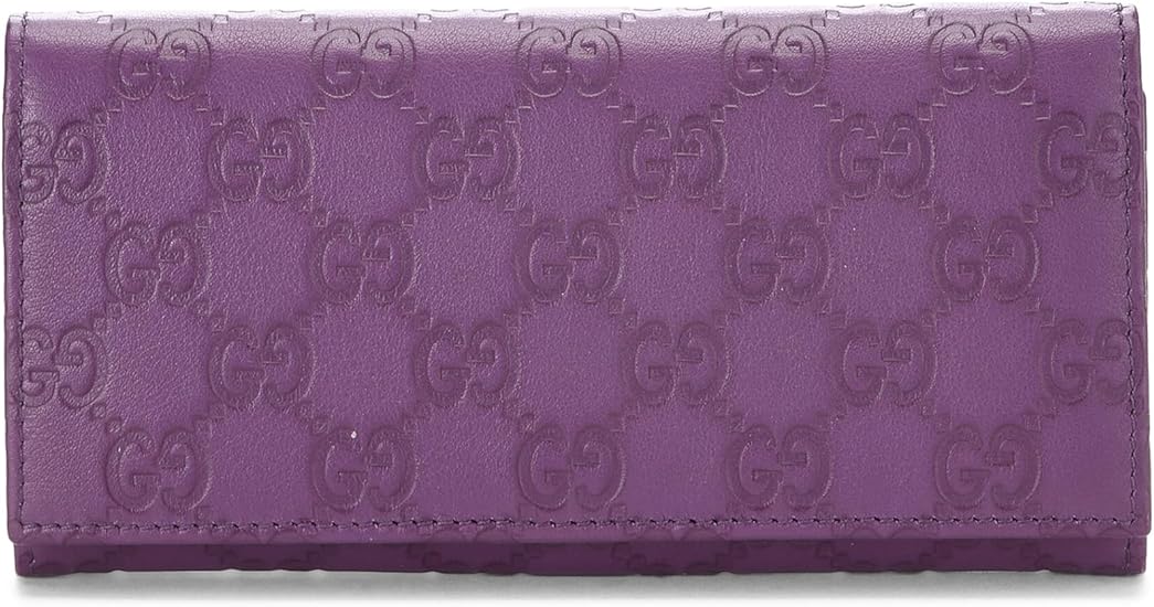 Purple Guccissima Leather Continental Wallet  - twins