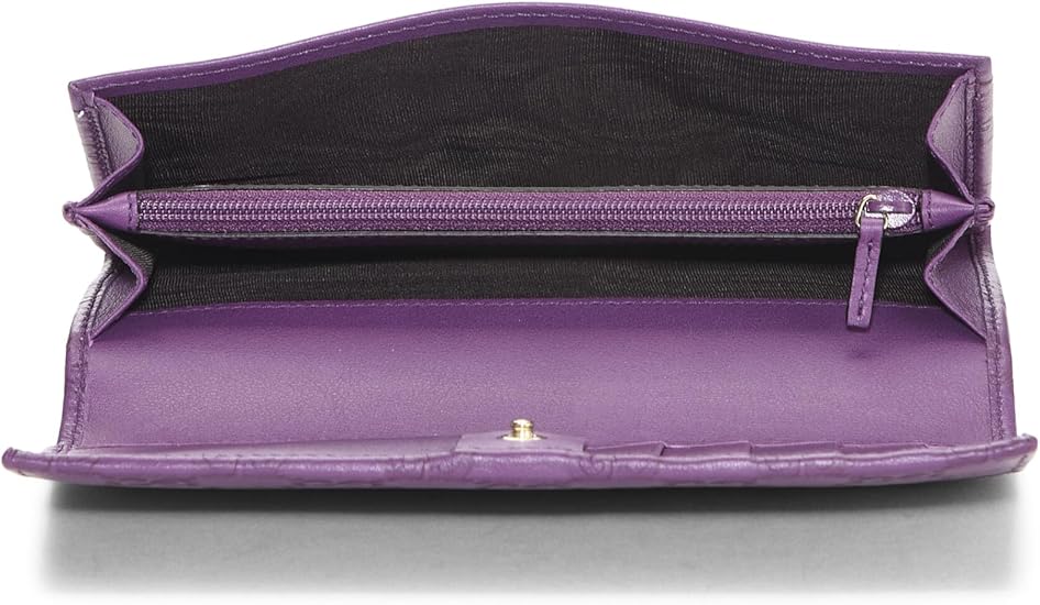 Purple Guccissima Leather Continental Wallet  - twins
