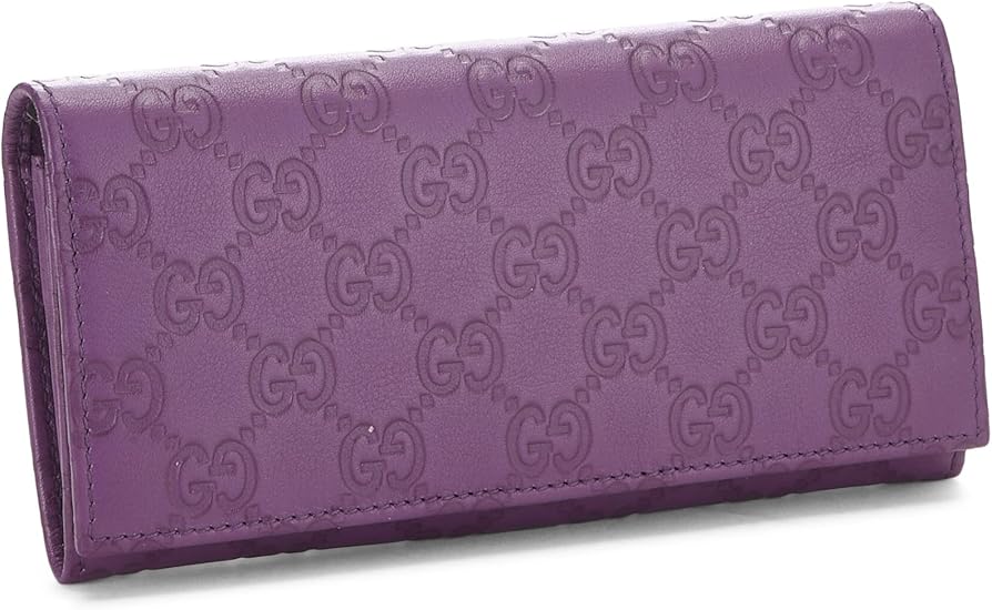 Purple Guccissima Leather Continental Wallet  - twins