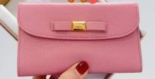 MiuMiu pink leather wallet on chain  W20968