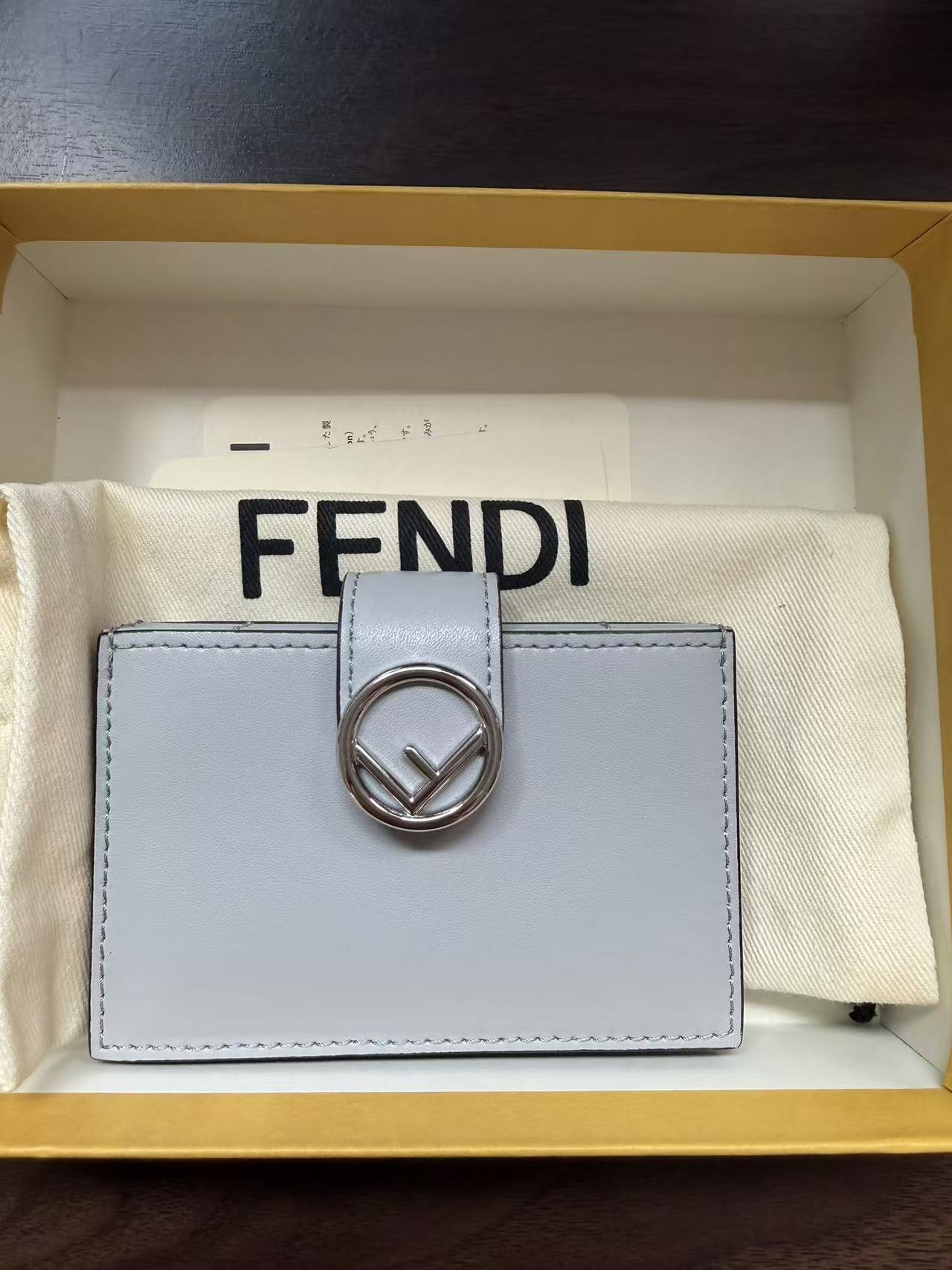 Fendi F is Fendi Accordion Card Holder Leather twins