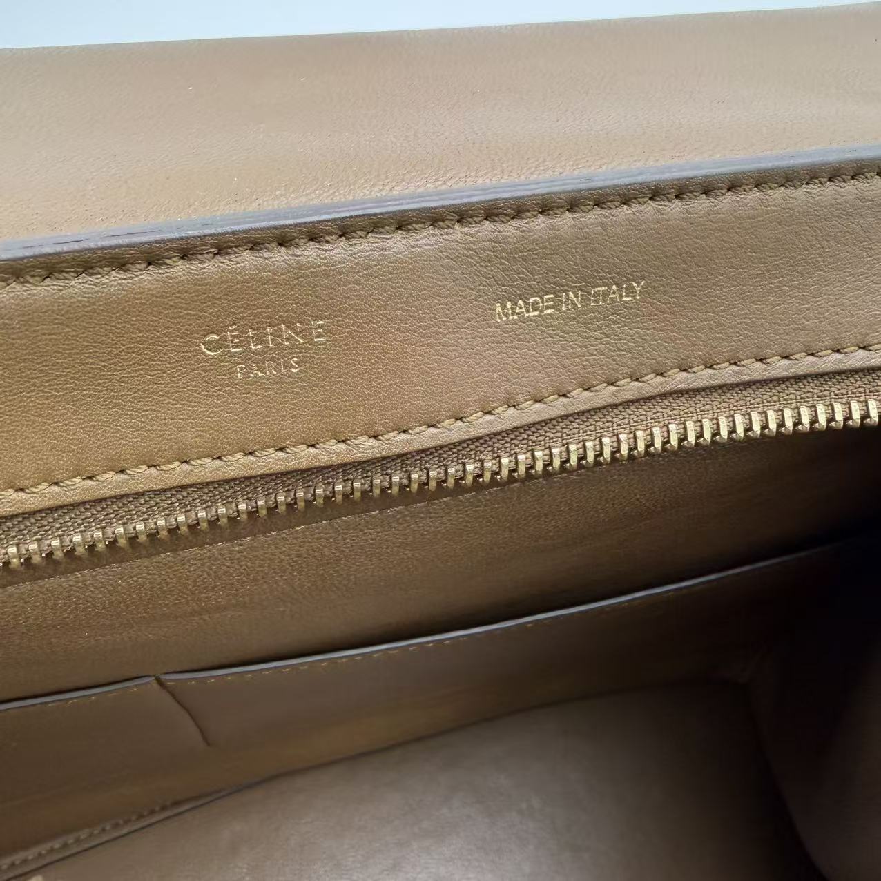 Celine Tri Color Leather and Suede Medium Trapeze Bag Twins