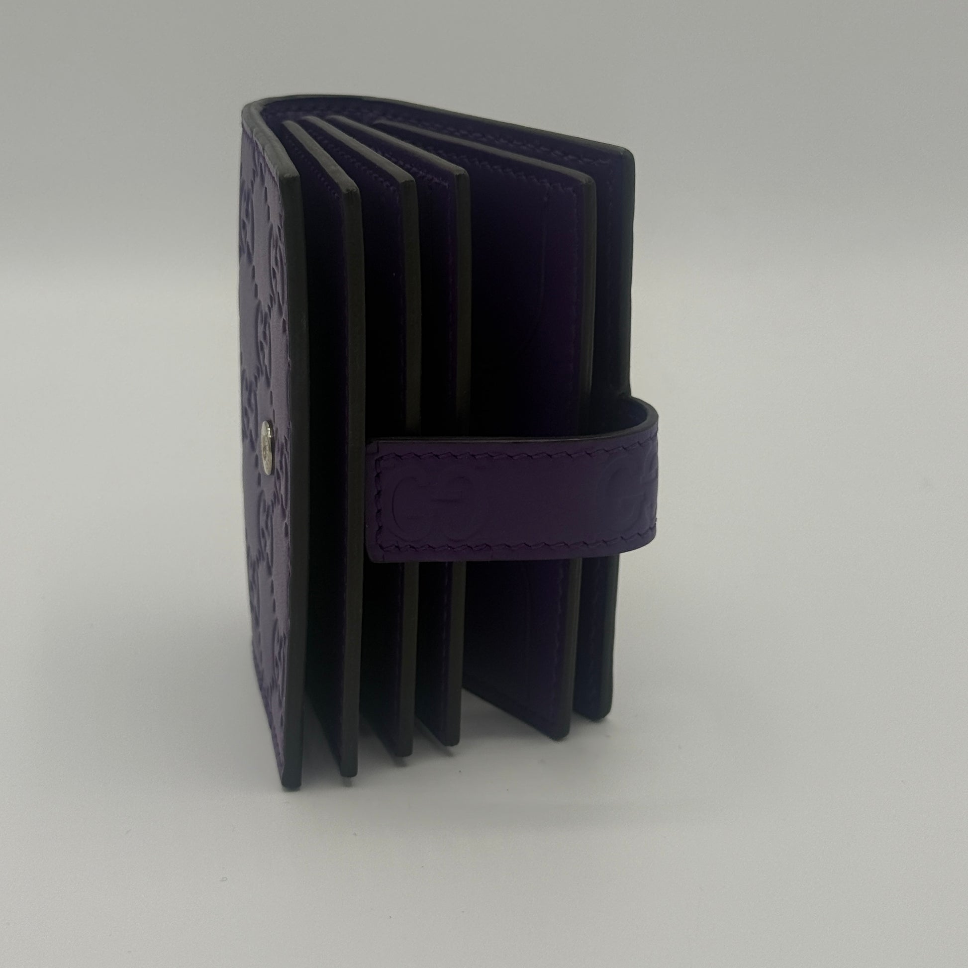 Purple Guccissima Card Holder