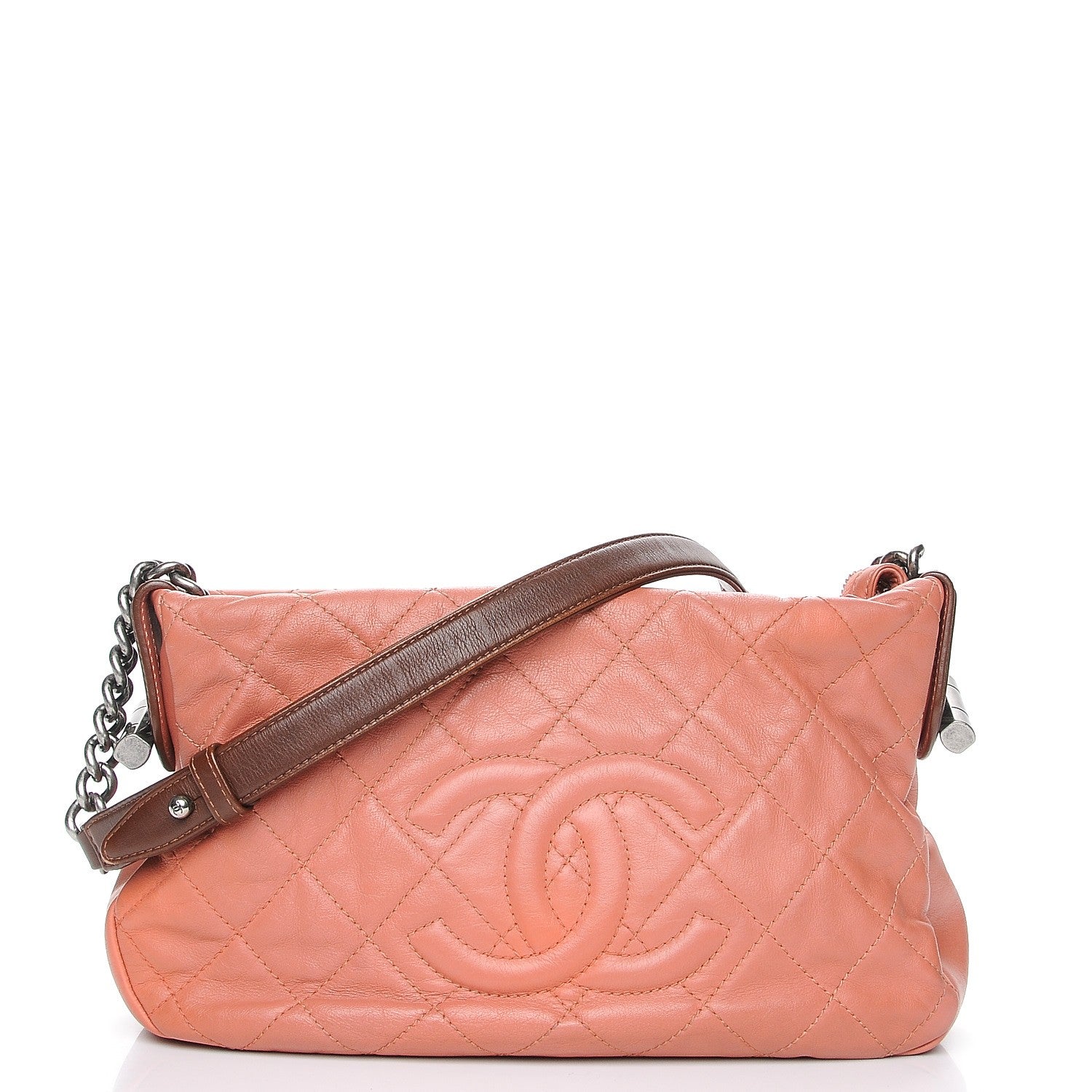 Calfskin Country Chic Small Shoulder Bag Pink Twins