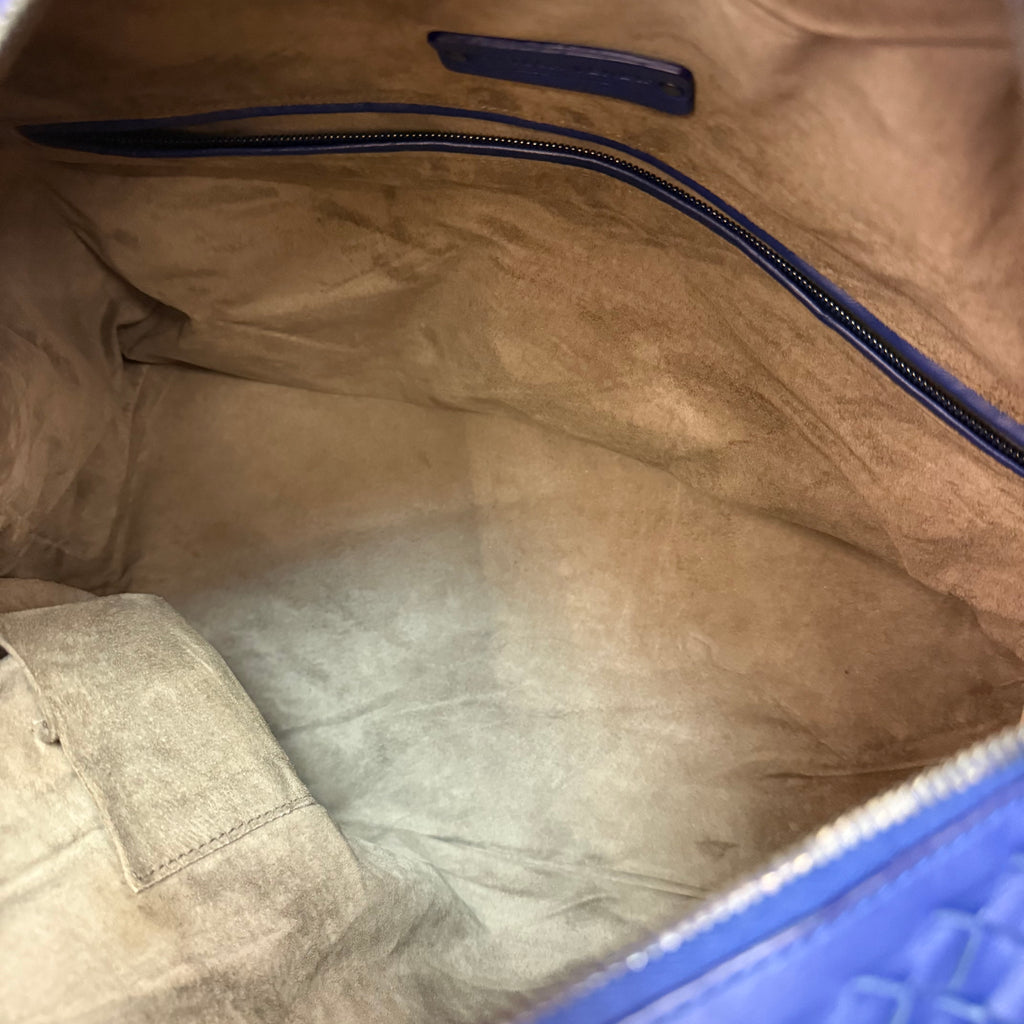 Nappa Intrecciato Brick Tote Celeste Twins