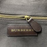 BURBERRY Plaid Coated Canvas Tote Bag