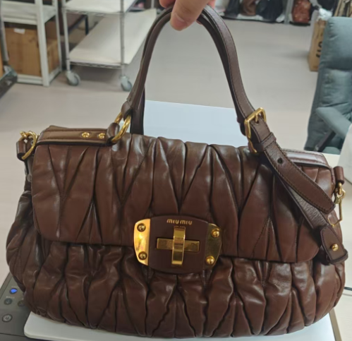 MIU MIU Brown shoulder bag Gisel