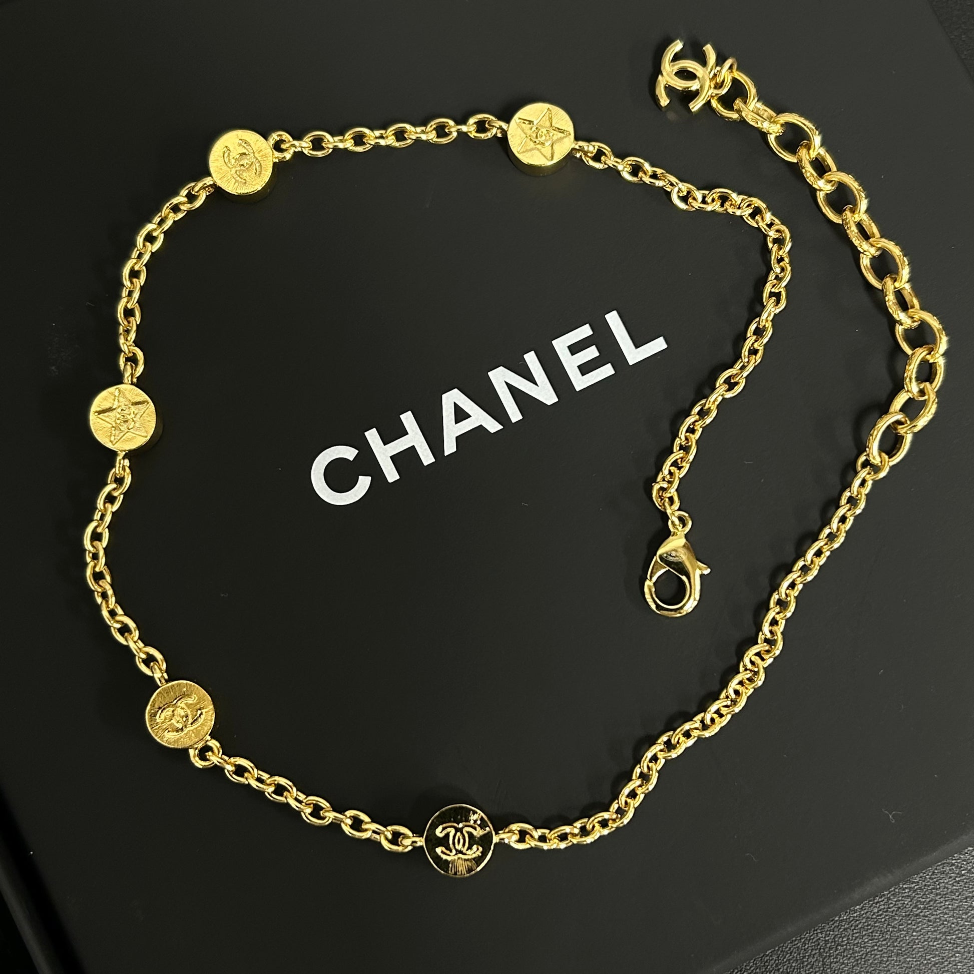 Chanel Necklace CC Mark Gold Twins LDJ3797