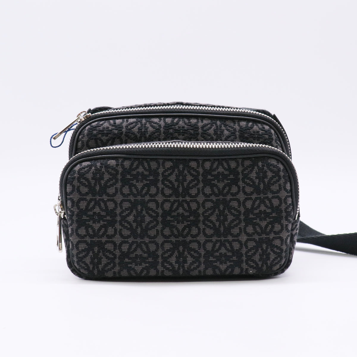 Loewe Anagram Jacquard Camera Bag Anthracite Black twins LDJ6581
