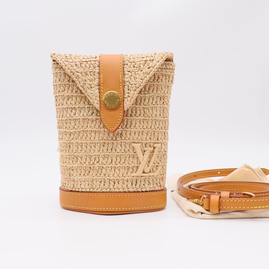 Raffia Envelope Pouch Twins LDZ237