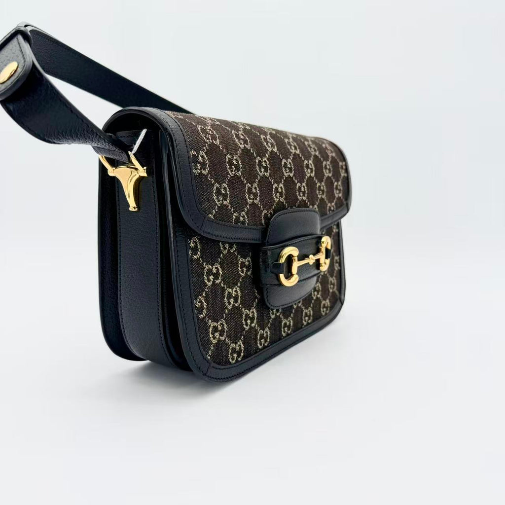 Horsebit 1955 Shoulder Bag GG Denim