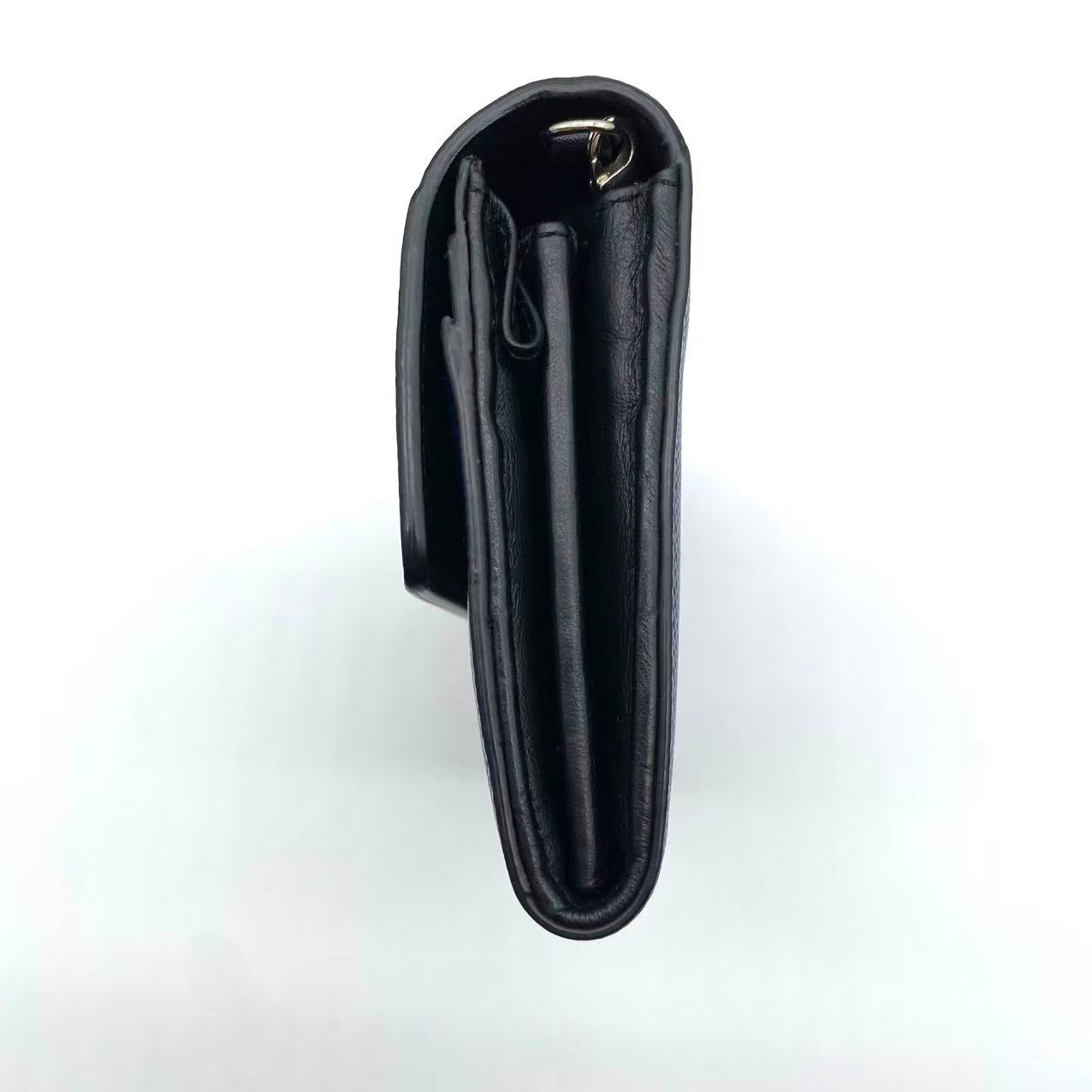 Dior Blue Patent Leather Mania Rendez-Vous Wallet