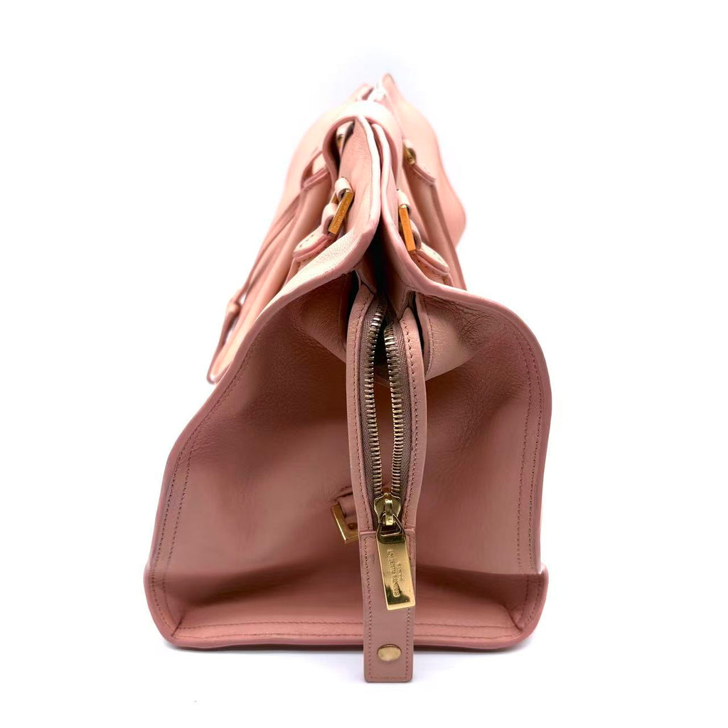 Saint Laurent Blush Pink Leather Medium Cabas Chyc Tote