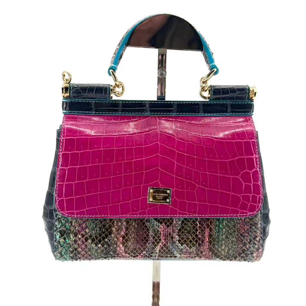 Miss Sicily Bag Python and Crocodile Small