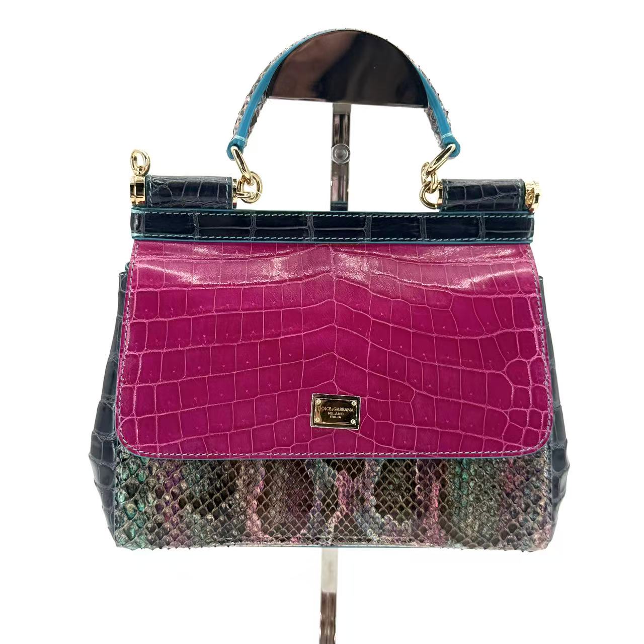 Miss Sicily Bag Python and Crocodile Small