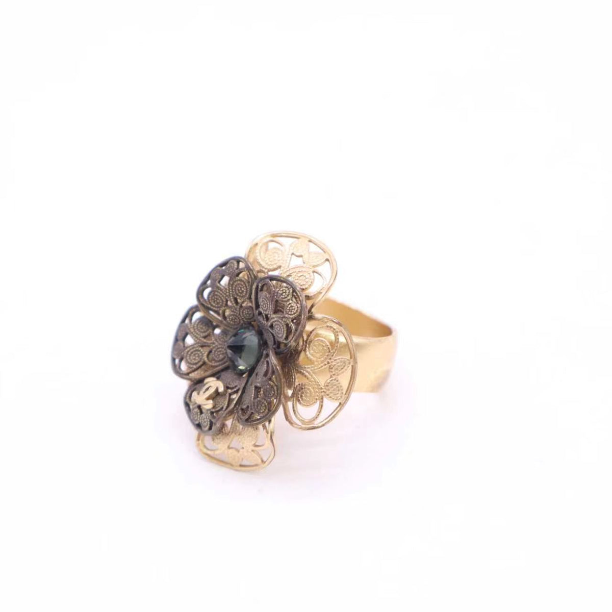 Camellia Filigree Flower Ring Twins LDJ6740